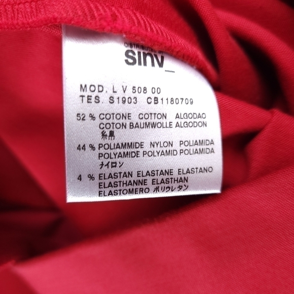 See By Chloe Anthropologie Thick Red Pleated Stretch Scoop Neck Dress Sz… - Picture 10 of 14